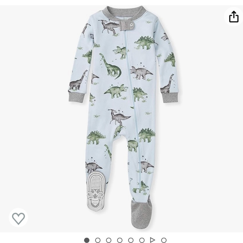 Burt’s Bees Baby Boys' Unisex Pajamas, Zip-Front Non-Slip Footed Sleeper Pjs,
